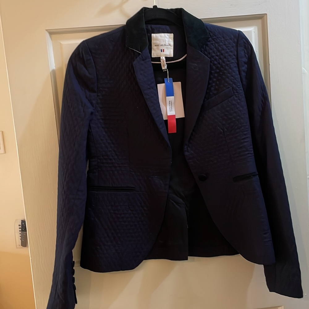 Avec Les Filles Navy Blazer